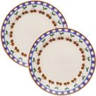Jogo Pratos Raso Jantar 4Pçs 4 Pessoas Jardim Cerejas 26cm