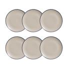 Jogo Pratos Rasos Porto Brasil Stoneware Uirapuru Kit 6 Un