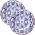 Jogo Pratos Sobremesa Lanche 8 Pessoas 8Pçs Abstratta 21cm