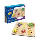 Jogo Quebra-Cabeça Infantil de Encaixe Frutas 6 Peças Xalingo - 60143