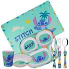 Jogo Refeição Infantil Melamina Stitch Disney 7 Peças Incluso Talheres Inox - Tuut Jogo Refeição Infantil Melamina Stitch Disney 7 Peças Incluso Talheres Inox - Tuut
