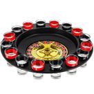 Jogo Roleta Cassino Drink 16 Copos de Vidro Shot para Festas e Amigos