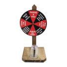 Jogo Roleta Gira Gira Bebida com Copo Churrasco 13x14x30 Madeira Pinus