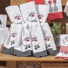 Jogo Semaninha de Panos de Prato Bordados 07 Peças 100% Algodão - Gourmet