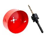 Jogo Serra Copo 121mm Bimetal Ferro E Suporte Broca Piloto