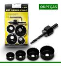 Jogo Serra Copo Kit 6 Peças para Madeira Gesso Pvc Plástico