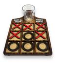Jogo Shot Drink Jogo Da Velha Divertido Em Mdf Tabuleiro E Copo