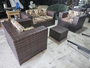 Jogo Sofá Poltronas Quadrado Area Externa