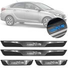 Jogo Soleira com LED Hyundai HB20S 2012 Em Diante Aço Escovado