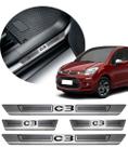 Jogo Soleira de Porta Aco Inox Citroen C3 2017 a 2020
