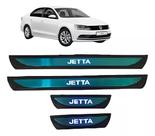 Jogo Soleira De Porta Cromada Com Led Azul Jetta 2020 a 2022 Jogo Soleira De Porta Cromada Com Led Azul Jetta 2020 a 2022