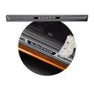 Jogo Soleira Premium Elegance Vw Saveiro 2001 a 2022 - ( Vinil + Resinada 4 Peças )