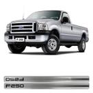 Jogo soleira resinada aço escovado ford f-250 2 peças