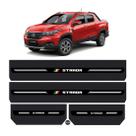 Jogo soleira resinada fiat strada + blackout (8 peças)
