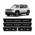 Jogo soleira resinada jeep renegade + blackout (8 pçs)