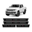 Jogo soleira resinada vw amarok + blackout (8 peças)