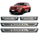 Jogo Soleiras De Aço Inox Escovado Renault Boreal