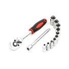 Jogo Soquete com Chaves e Extensor em Aço Cromo Encaixe 1/4 12 Peças Jogo Soquete com Chaves e Extensor em Aço Cromo Encaixe 1/4 12 Peças