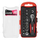 Jogo Soquete E Bits Catraca 1/4 Adaptador 19 Peças Eda 9jg