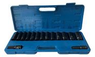 Jogo Soquete Impacto 1/2 Sextavado 10-27mm Kit 15pçs Bremen