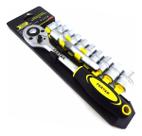 Jogo Soquete Sext 3/8 (10-22mm) 12 Pcs Fertak Prateado Jogo Soquete Sext 3/8 (10-22mm) 12 Pcs Fertak Prateado