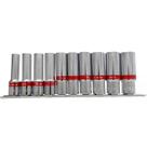 Jogo soquete sextavado longo 1/2 10-22mm 10 pcs 135909 MTX