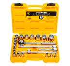 Jogo Soquetes Estriado Com Catraca 22 Peças The Black Tools