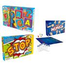 Jogo Stop com Canetas Apagaveis + Forca + Fazendo Mimicas - Pais e Filhos