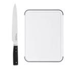Jogo Tábua Corte e Faca Chef Aço Forjado Cozinha KitchenAid Jogo Tábua Corte e Faca Chef Aço Forjado Cozinha KitchenAid