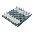 Jogo Tabuleiro De Xadrez De Vidro Luxo 20x20cm 32 Peças Jogo Tabuleiro De Xadrez De Vidro Luxo 20x20cm 32 Peças