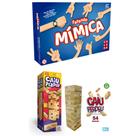 Jogo Tabuleiro Fazendo Mimicas + Torre Caiu Perdeu - Pais e Filhos Jogo Tabuleiro Fazendo Mimicas + Torre Caiu Perdeu - Pais e Filhos