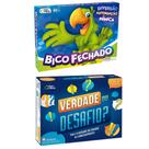 Jogo Tabuleiro Perguntas Verdade ou Desafio + Jogo de Mimicas e Adivinhação Bico Fechado Jogo Tabuleiro Perguntas Verdade ou Desafio + Jogo de Mimicas e Adivinhação Bico Fechado