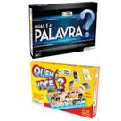 Jogo Tabuleiro Qual é a Palavra Testar Conhecimentos + Quem é Você Cara a Cara - Pais e Filhos Jogo Tabuleiro Qual é a Palavra Testar Conhecimentos + Quem é Você Cara a Cara - Pais e Filhos