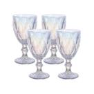 jogo taça Furta cor diamante Agua Vinho De Vidro 340ml 4 Und