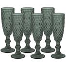 Jogo Taças de Champagne Vidro Cinza 140ml com 6 Unidades - HAUSKRAFT-TCCH-140CZ