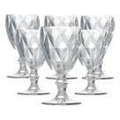 Jogo Taças Diamante Vidro 340ml Copo Diamond Moderno Luxo