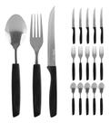 Jogo Talher De Mesa Faca De Serrinha Garfo Colher Sopa 18pçs