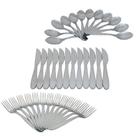 Jogo Talher Inox Reforçado Garfo Colher Faca Churrasco 36pç