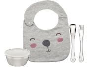 Jogo Talheres Aço Inox Com Babador Le Petit 4pçs Tramontina