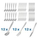 Jogo Talheres De Mesa Aço Inox 36 Peças Garfo Faca Colher