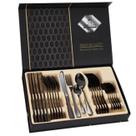 Jogo Talheres faqueiro 24 Pç aparelho jantar aço Inox Mães Jogo Talheres faqueiro 24 Pç aparelho jantar aço Inox Mães