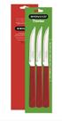 Jogo talheres vermelho treviso kit com 18 unidades