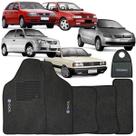 Jogo Tapete Automotivo Carpete + Lixeira Gol G2 Bola 1995 à 2004 Soft Logo Bordado Grafite 6 Peças