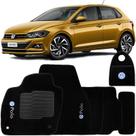 Jogo Tapete Automotivo Carpete + Lixeira Polo 2018 à 2025 Soft Logo Bordado Preto 6 Peças Jogo Tapete Automotivo Carpete + Lixeira Polo 2018 à 2025 Soft Logo Bordado Preto 6 Peças