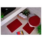 Jogo Tapete Banheiro 3 Peças Capacho Passadeira Decorativo Entrada Porta Antiderrapante Excelente Sisal Boucle Sem Pelo Retangular Kit Chão Simples