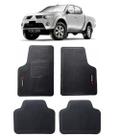 Jogo Tapete Borracha Bordado Universal MITSUBISHI 4 Peças