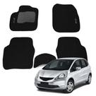 Jogo Tapete Carpete Automotivo Compatível para Fit 2009 a 2014 Preto 5 Peças Jogo Tapete Carpete Automotivo Compatível para Fit 2009 a 2014 Preto 5 Peças