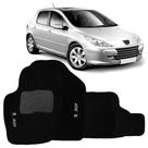 Jogo Tapete Carpete Automotivo para 307 2003 a 2012 Preto 5 Peças Jogo Tapete Carpete Automotivo para 307 2003 a 2012 Preto 5 Peças