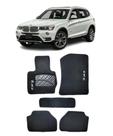 Jogo Tapete Carpete BMW X13 28i 2009 a 2015 com Logo Bordado Preto- 500.313PTO