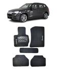 Jogo Tapete Carpete BMW X13 35i 2003 a 2017 com Logo Bordado Preto-500.314PTO